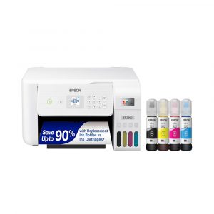 Epson EcoTank ET-2800 Wireless Color All-in-One Cartridge-Free Supertank Printer with Scan and Copy The Ideal Basic Home Printer – White, Medium